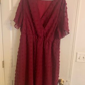 Shein curve 4XL cranberry color dress